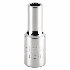 PROTO J4706N Socket, 1/4 Inch Drive Size, 3/16 Inch Socket Size, 12-Point Chrome | CT8GGR 483G64