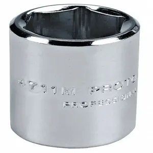 PROTO J4709 Socket, 1/4 Inch Drive Size, 9/32 Inch Socket Size, 6 Point, Alloy Steel, Chrome | CH6PTT 429M37