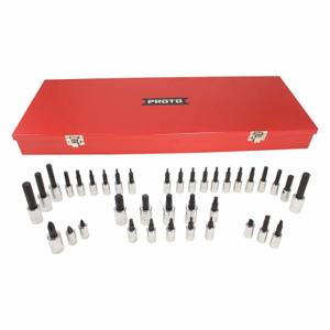 PROTO J47137A Socket Set, 1/4 To 3/8 Inch Drive Size, 37 Pieces, 1/16 Inch To 5/16 Inch Socket Size | CT8FQJ 49XF37