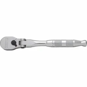 PROTO J5249HTCF Hand Ratchet, Pear, Reversing, 7 1/2 Inch Overall Length, Chrome, 4 Deg Min Arc Swing | CT8FCL 53GL85