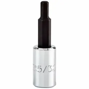 PROTO J4770R-5/32 Socket Bit, 1/4 Inch Drive Size, Hex Tip, 5/32 Inch Tip Size, 2 3/4 Inch Length, Sae | CT8FKP 56JT22