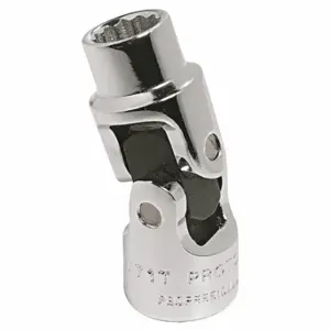 PROTO J4770TA Flex Socket, 1/4 Inch Drive Size, 7/32 Inch Socket Size, 12-Point, Chrome, SAE | CT8EJJ 429M94