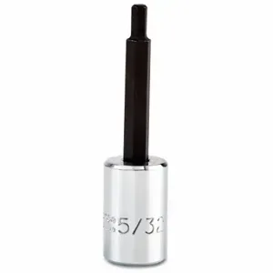 PROTO J49905/32 Socket Bit, 3/8 Inch Drive Size, Hex Tip, 5/32 Inch Tip Size, 2 23/32 Inch Length, Sae | CT8FML 426H80