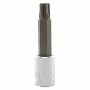 PROTO J4990R-5/16 Socket Bit, 3/8 Inch Drive Size, Hex Tip, 5/16 Inch Tip Size, 2 3/4 Inch Length, Sae | CT8FMK 56JT33