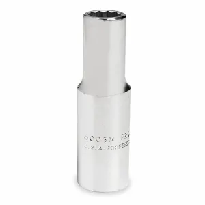 PROTO J5018 Socket, 3/8 Inch Drive Size, 9/16 Inch Socket Size, 12-Point, Deep, Chrome | CT8GUJ 429N42