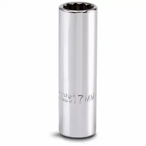 PROTO J5026 Socket, 3/8 Inch Drive Size, 13/16 Inch Socket Size, 12-Point, Deep, Chrome | CT8GNX 429N63