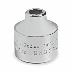 PROTO J5220HS Socket, 3/8 Inch Drive Size, 5/8 Inch Socket Size, 6-Point, Short, Chrome | CT8GWG 5TH33
