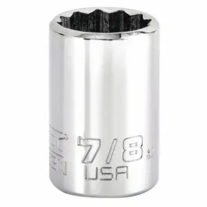 PROTO J5228N Socket, 3/8 Inch Drive Size, 7/8 Inch Socket Size, 12-Point Chrome | CT8GTV 483H99