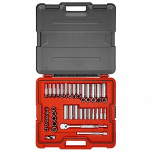 PROTO J52353AS Socket Set, 3/8 Inch Drive Size, 53 Pieces, 1/4 Inch To 3/4 In, 6 mm To 19 mm Socket Size | CT8FRC 60ML06