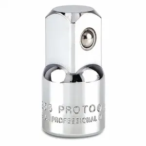 PROTO J5253 Socket Adapter, 1/2 Inch Output Drive Size, Square, 1 7/16 Inch Length, Chrome, Locking | CT8FGN 426H16