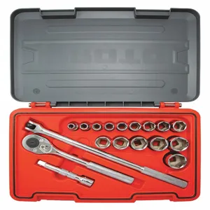 PROTO J54118S Socket Set, 3/8 Inch To 11/16 Inch Socket Range, Hand, 1/2 Inch Drive, Sae | CH6PVC 60MK84