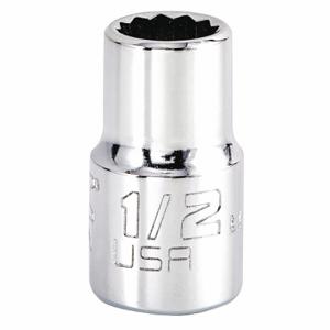 PROTO J5416N Socket, 1/2 Inch Drive Size, 1/2 Inch Socket Size, 12-Point Chrome | CT8FZP 483G91