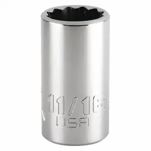 PROTO J5421MN Socket, 1/2 Inch Drive Size, 21 mm Socket Size, 12-Point Chrome, Metric | CT8GBY 483G98