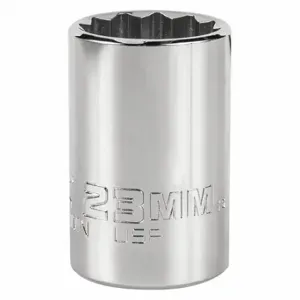 PROTO J5423MN Socket, 1/2 Inch Drive Size, 23 mm Socket Size, 12-Point Chrome | CT8GCE 483H02