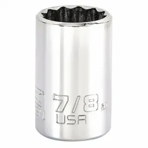 PROTO J5427MN Socket, 1/2 Inch Drive Size, 27 mm Socket Size, 12-Point Chrome | CT8GCY 483H07