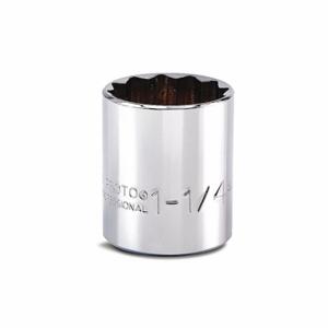 PROTO J5440 Socket, 1/2 Inch Drive Size, 1 1/4 Inch Socket Size, 12-Point Chrome | CT8FYG 429R87