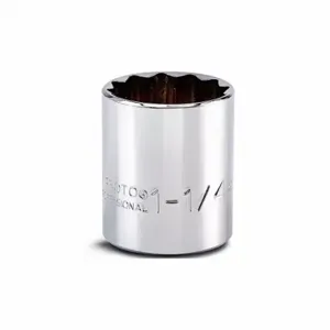 PROTO J5440H Socket, 1/2 Inch Drive Size, 1 1/4 Inch Socket Size, 6-Point Chrome | CT8FYJ 429R88