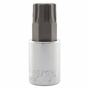 PROTO J5441R-11/16 Socket Bit, 1/2 Inch Drive Size, Hex Tip, 11/16 Inch Tip Size, 2 3/4 Inch Length, Sae | CT8FHF 56JT42