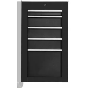 PROTO J551934-5DB-SC Black Side Cabinet, 34 Inch H x 19 Inch W x 25-1/4 Inch D, Number of Drawers 5 | CD3FNN 48VA47