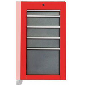 PROTO J551934-5SG-SC Red Side Cabinet, 34 Inch H x 19 Inch W x 25-1/4 Inch D, Number of Drawers 5 | CD3FNL 48VA44