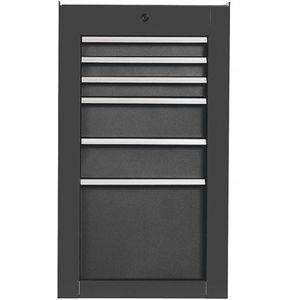 PROTO J551934-6DB-SC Black Side Cabinet, 34 Inch H x 19 W x 25-1/4 x D, No. of Drawers 6 | CD2LBC 48VA41