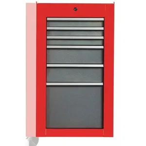 PROTO J551934-6SG-SC Red Side Cabinet, 34 Inch H x 19 W x 25-1/4 x D, No. of Drawers 6 | CD2LBB 48VA38