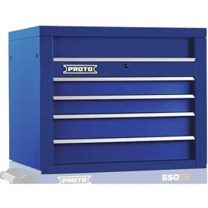 PROTO J553427-4BL Blue Top Chest, 27 Inch H x 34 Inch W x 25-1/4 Inch D, Number of Drawers 4 | CD3FNK 48VA36