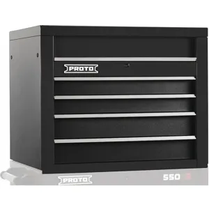 PROTO J553427-4DB Black Top Chest, 27 Inch H x 34 Inch W x 25-1/4 Inch D, Number of Drawers 4 | CD3FNJ 48VA35