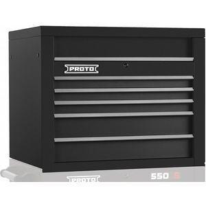 PROTO J553427-5DB Black Top Chest, 27 Inch H x 34 Inch W x 25-1/4 Inch D, Number of Drawers 5 | CD3FNE 48VA29