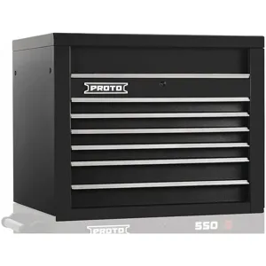 PROTO J553427-6DB Black Top Chest, 27 Inch H x 34 Inch W x 25-1/4 Inch D, Number of Drawers 6 | CD3FNB 48VA23