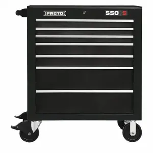 PROTO J553441-7BK Rolling Tool Cabinet, Gloss Black, 34 Inch Width X 25 1/4 Inch Depth X 41 Inch Height | CT8GYR 48VA13