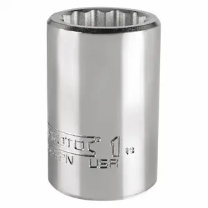 PROTO J5532N Socket, 3/4 Inch Drive Size, 1 Inch Socket Size, 12-Point Chrome | CT8GKW 483H67