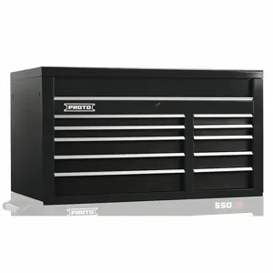 PROTO J555027-10BK Top Chest, Gloss Black, 50 Inch W x 25 1/4 Inch D x 27 Inch H, Black | CT8HCB 48VA01