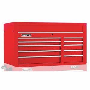 PROTO J555027-10RD Top Chest, Gloss Red, 50 Inch W x 25 1/4 Inch D x 27 Inch H, Red | CT8HCT 48UZ96