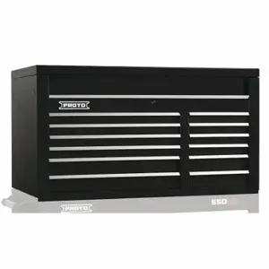 PROTO J555027-12BK Top Chest, Gloss Black, 50 Inch W x 25 1/4 Inch D x 27 Inch H, Black | CT8HDC 48UZ94