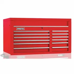 PROTO J555027-12RD Top Chest, Gloss Red, 50 Inch W x 25 1/4 Inch D x 27 Inch H, Red | CT8HCQ 48UZ90