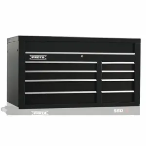 PROTO J555027-8BK Top Chest, Gloss Black, 50 Inch W x 25 1/4 Inch D x 27 Inch H, Black | CT8HCA 48UZ88