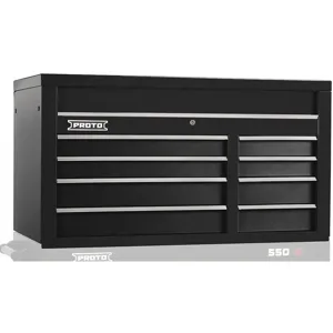 PROTO J555027-8DB Top Chest, 27 Inch H x 50 Inch W x 25-1/4 Inch D, Number of Drawers 8, Black | CD3TGG 48UZ86