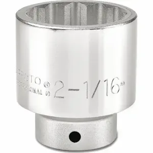 PROTO J5566 Socket, 3/4 Inch Drive Size, 2 1/16 Inch Socket Size, 12-Point Satin | CT8GLC 429T36