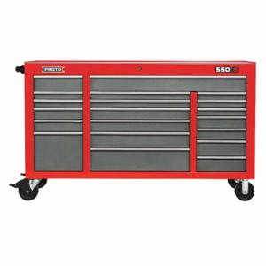 PROTO J556741-20SG Rolling Tool Cabinet, Gloss Red, 67 Inch Width X 25 1/4 Inch Depth X 41 Inch Height, Gray | CT8HBD 48UY98