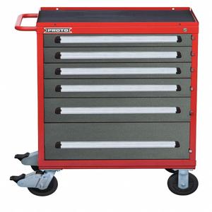 PROTO J563042-6SG Rollbarer Werkzeugschrank, 30 Zoll Gesamtbreite, glänzend rot | CH6PVT 53GM71