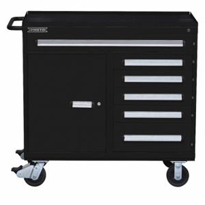 PROTO J564542-6BK-1S Rolling Tool Cabinet, Gloss Black, 45 Inch Width X 21 3/8 Inch Depth X 42 1/2 Inch Height | CT8GYU 53GM78