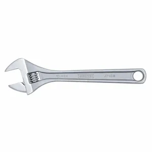 PROTO J710B Adjustable Wrench, Alloy Steel, Chrome, 10 1/8 Inch, 1 3/8 Inch Jaw Capacity, Plain | CH6PWC 61TH67