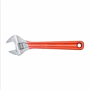 PROTO J712GB Adjustable Wrench, 12 1/8 Inch Overall Length, 1 19/32 Inch Jaw Capacity, Alloy Steel, Red | CN2QQT J712G / 3R382