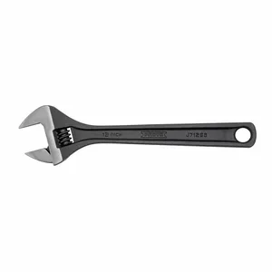 PROTO J712SB Adjustable Wrench, Alloy Steel, Black Oxide, 12 1/8 Inch, 1 19/32 Inch Jaw Capacity, Plain | CH6PWG 61TH80