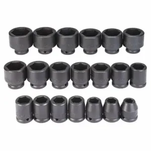 PROTO J72103 Impact Socket Set, 3/4 Inch Drive Size, 20 Pieces, 5/8 Inch to 2 Inch Socket Size Range | CT8ENX 45EK96