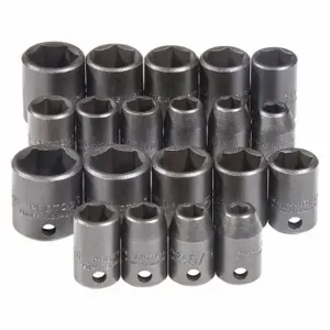 PROTO J72220 Impact Socket Set, 3/8 Inch Drive Size, 20 Pieces | CT8ENZ 49XF47