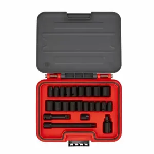 PROTO J72323IM Socket Set, 3/8 Inch Drive Size, 23 Pieces, 1/4 Inch To 3/4 In, 7 mm To 17 mm Socket Size | CT8FQQ 60ML18