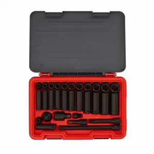 PROTO J74130IM Socket Set, 1/2 Inch Drive Size, 30 Pieces, 3/8 Inch To 1 1/16 Inch Socket Size Range | CT8FQE 60ML22