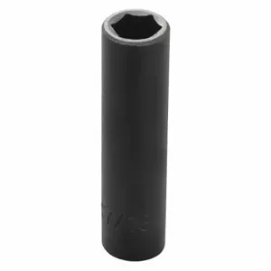 PROTO J7714HT Impact Socket, 3/8 Inch Drive Size, 7/16 Inch Socket Size, 6-Point, Deep, Black Oxide | CT8EPZ 45TX79